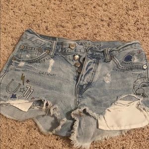 Denim shorts